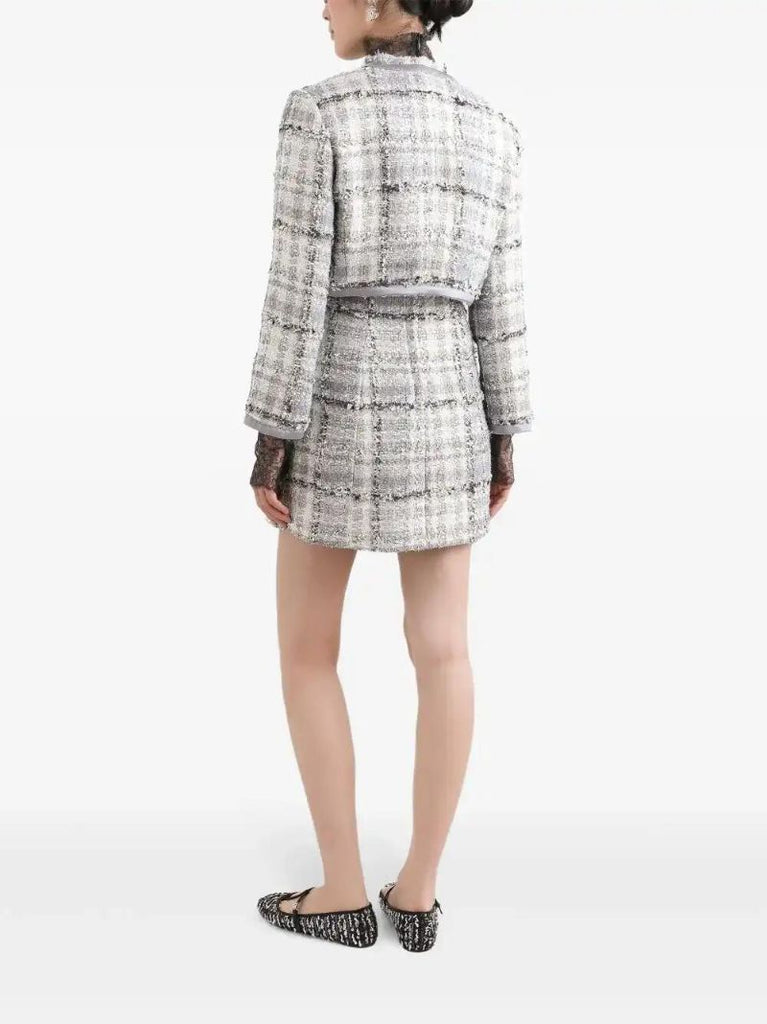 Grey Lurex Tweed Jacket