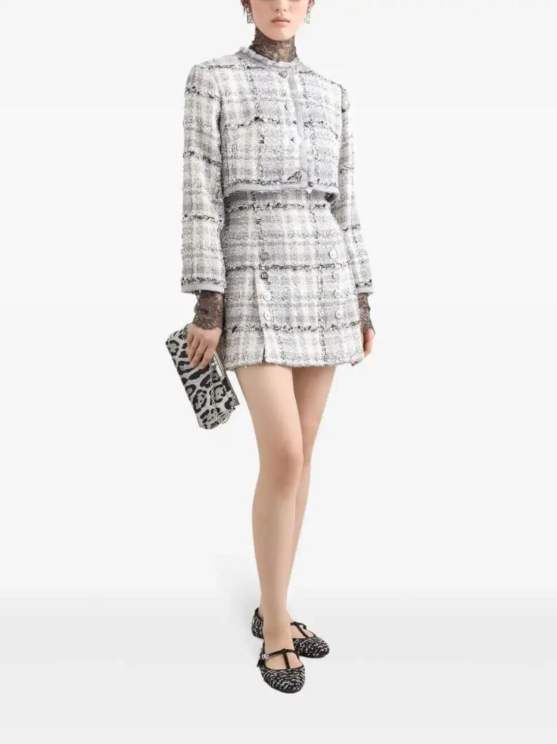 Grey Lurex Tweed Jacket