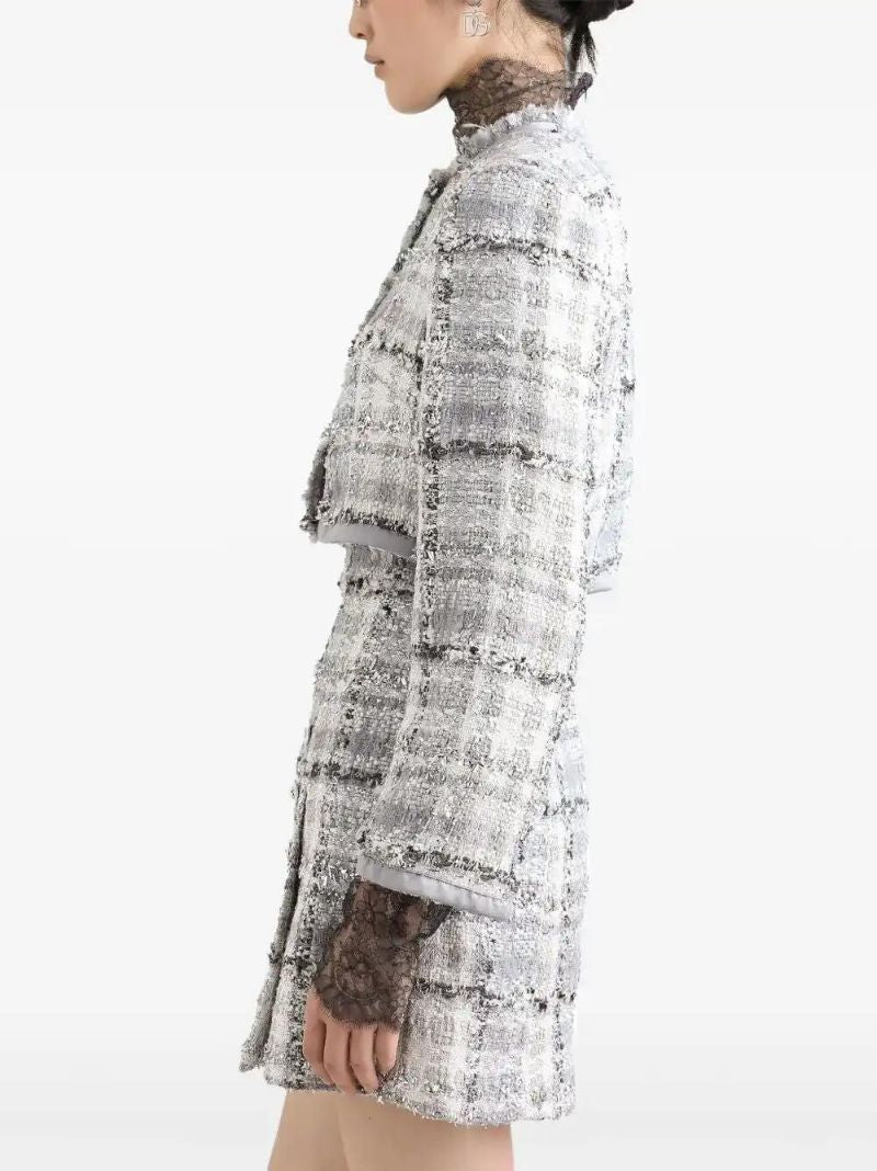 Grey Lurex Tweed Jacket