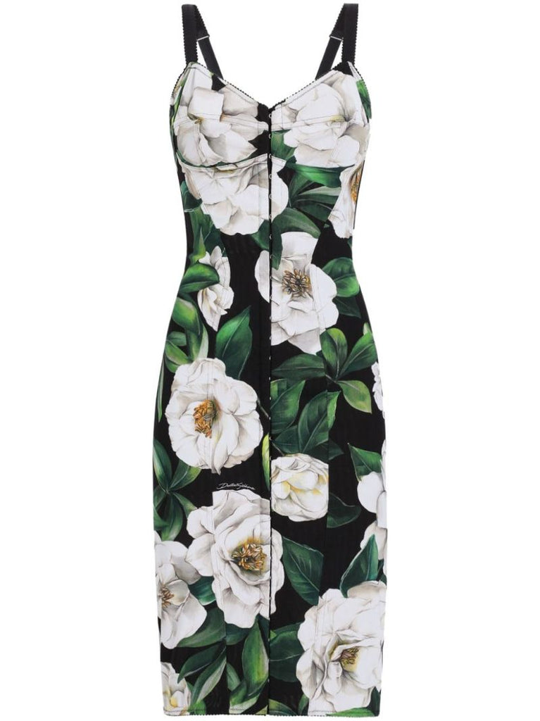 Floral-print Midi Dress