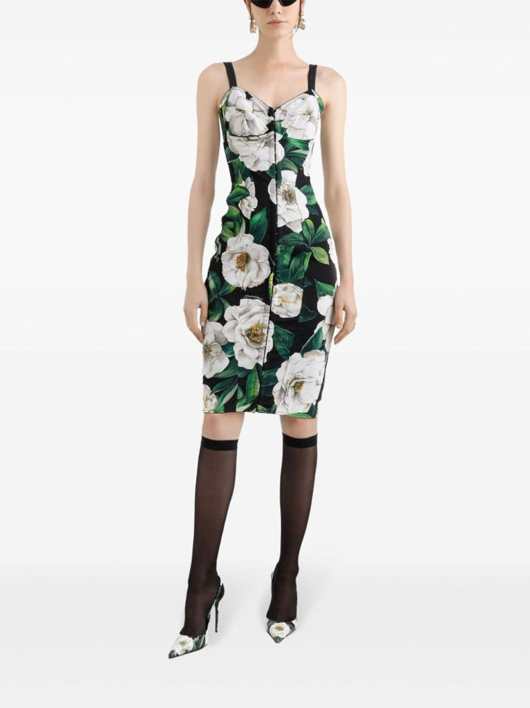 Floral-print Midi Dress