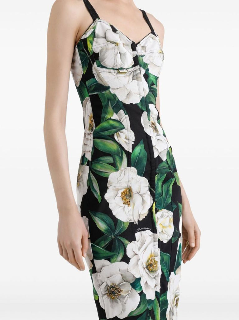 Floral-print Midi Dress