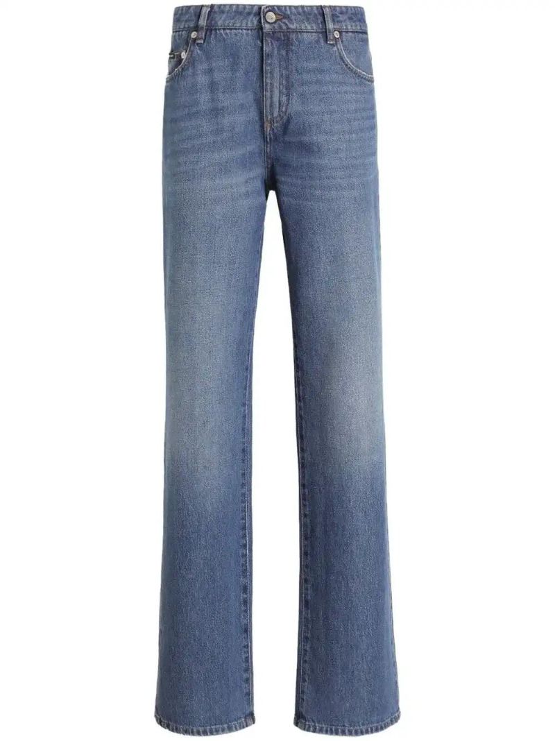 Blue Wide-leg Jeans