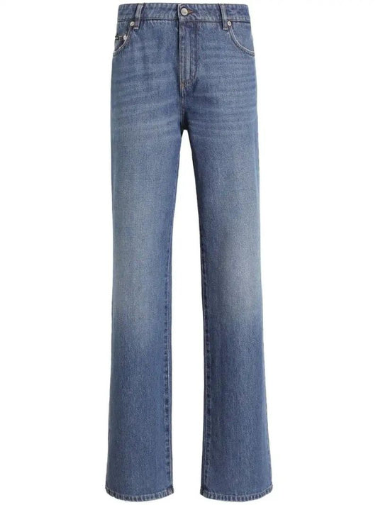 Blue Wide-leg Jeans