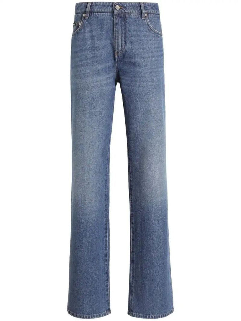 Blue Wide-leg Jeans