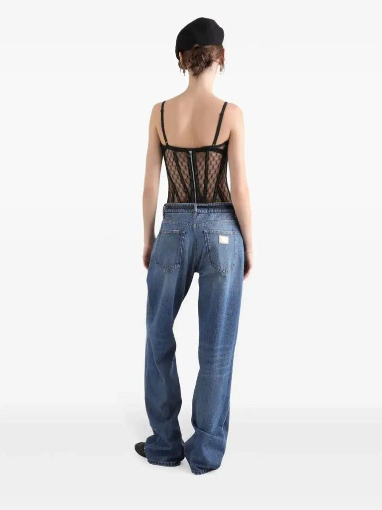 Blue Wide-leg Jeans