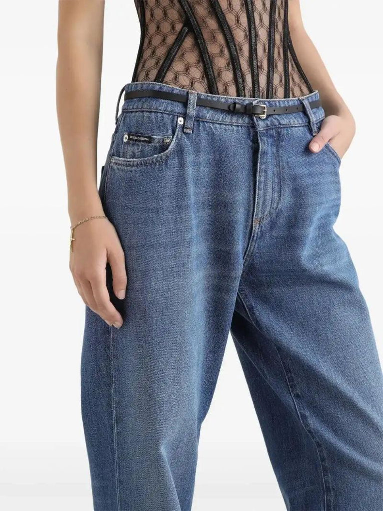 Blue Wide-leg Jeans