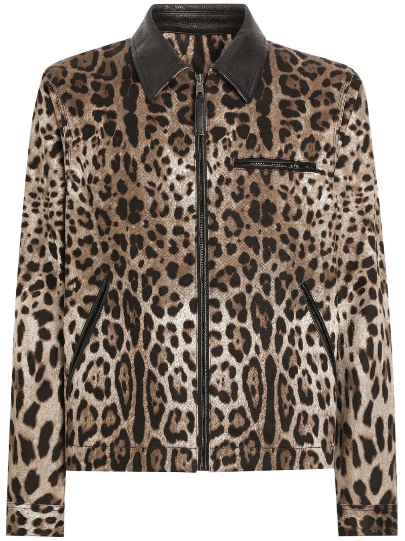 Brown Leopard-print Jacket