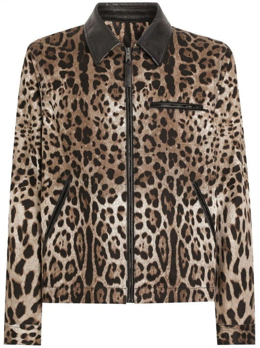 Brown Leopard-print Jacket