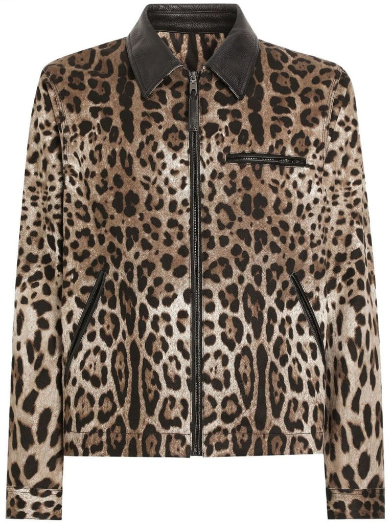 Brown Leopard-print Jacket