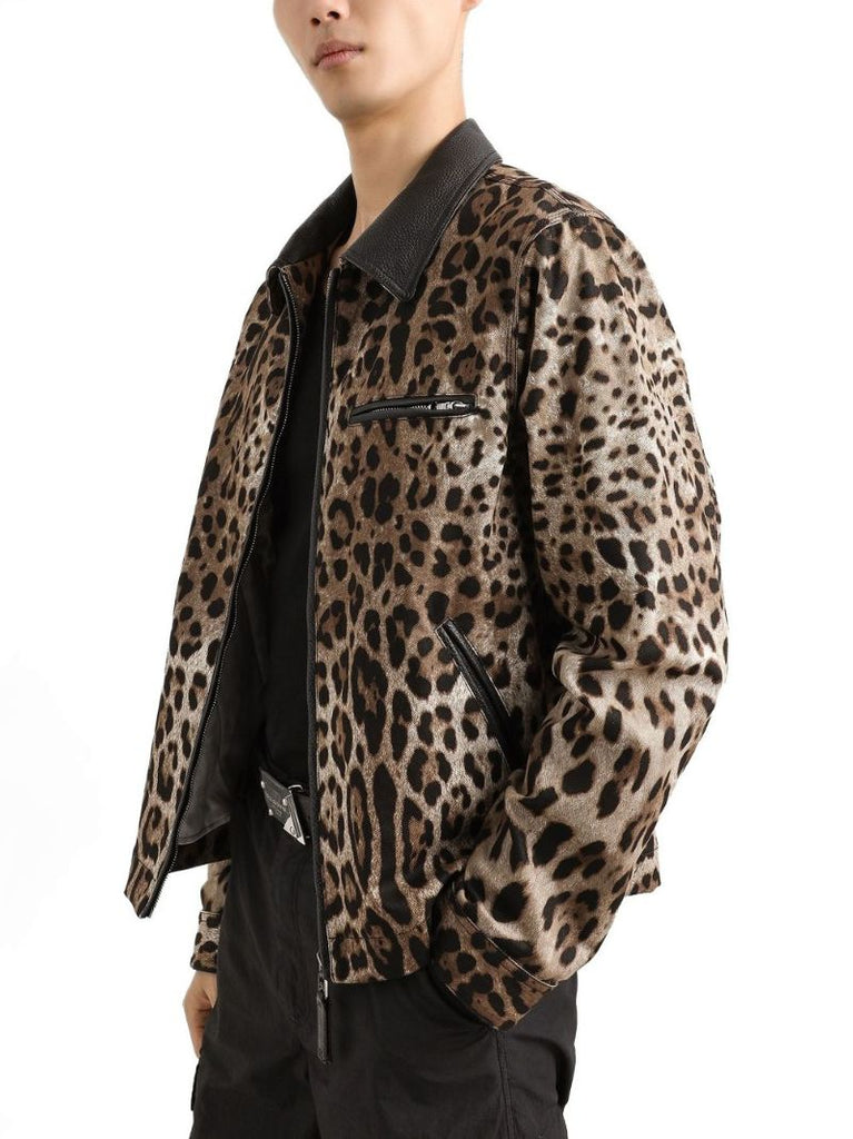 Brown Leopard-print Jacket