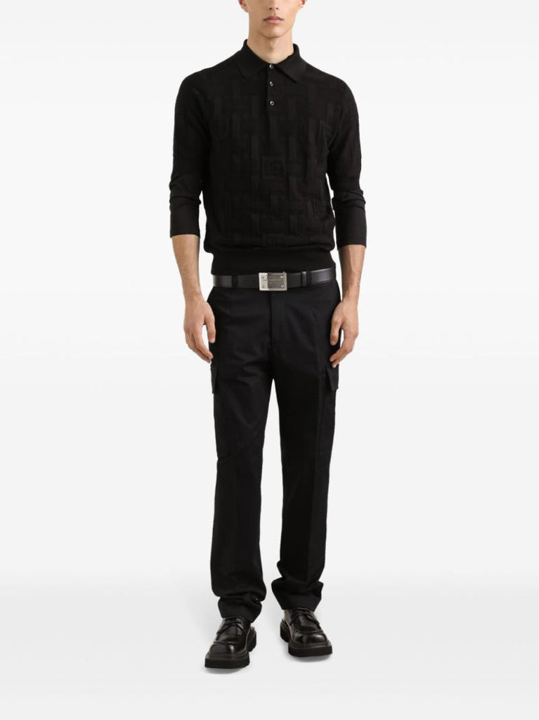 Logo-jacquard Polo Shirt