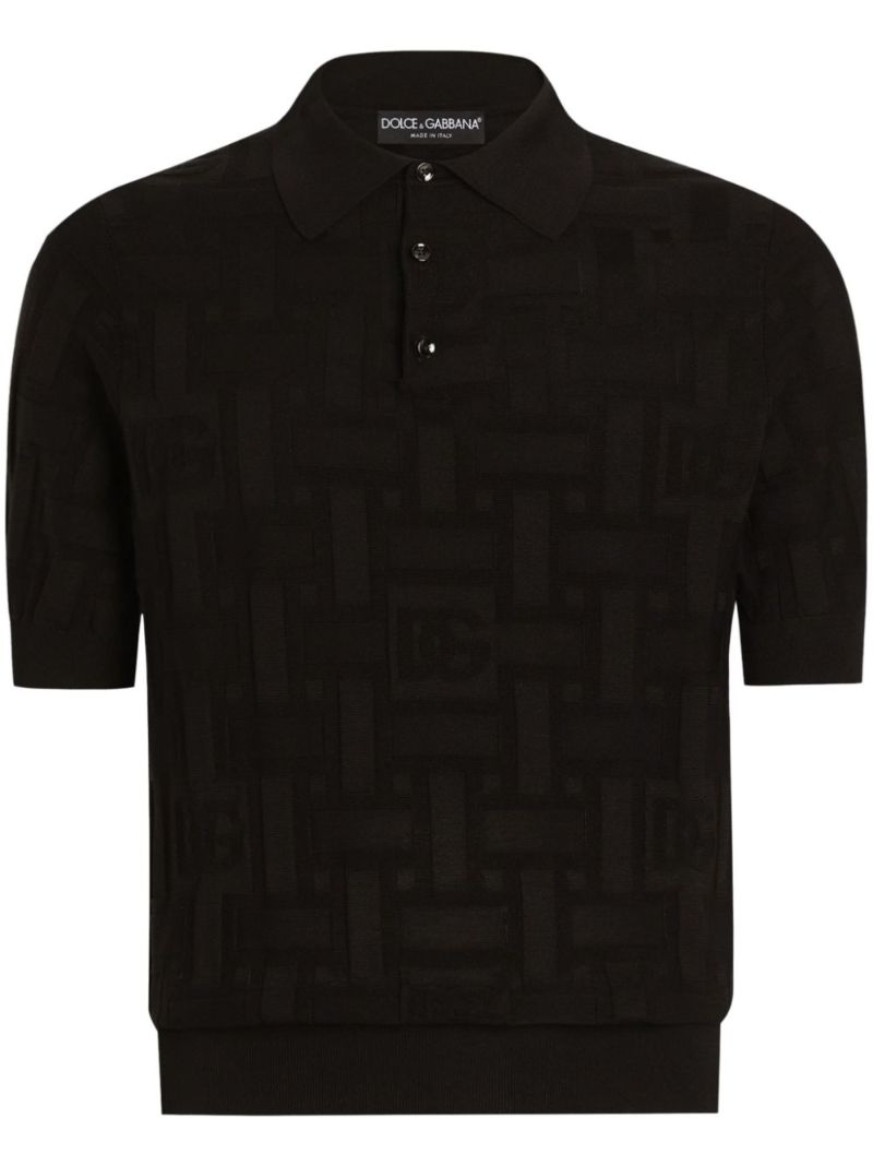 Logo-jacquard Polo Shirt