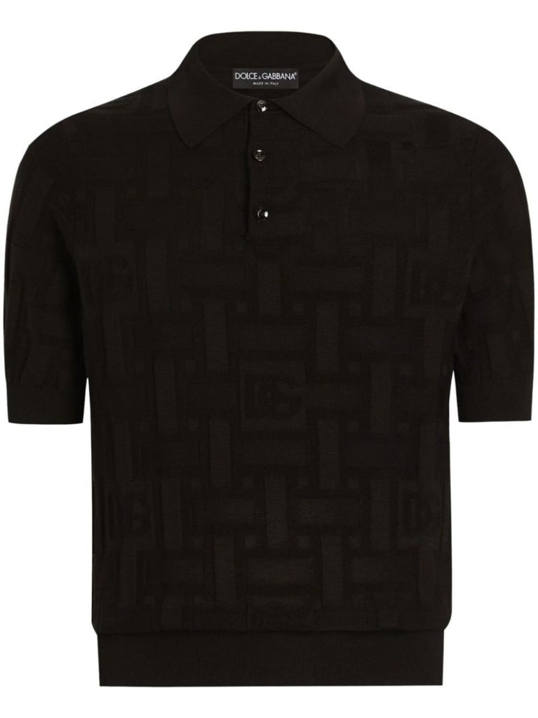 Logo-jacquard Polo Shirt