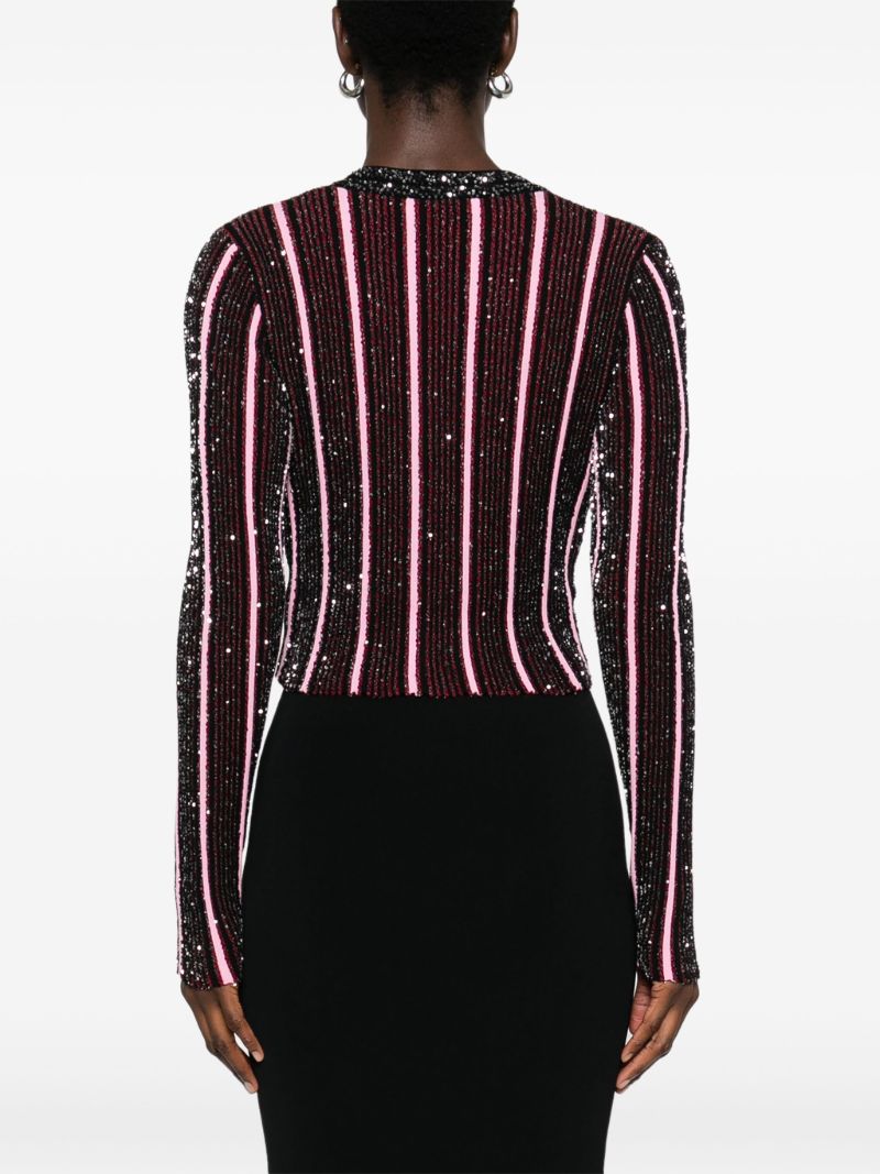 Sequinned Ribbed Cardigan