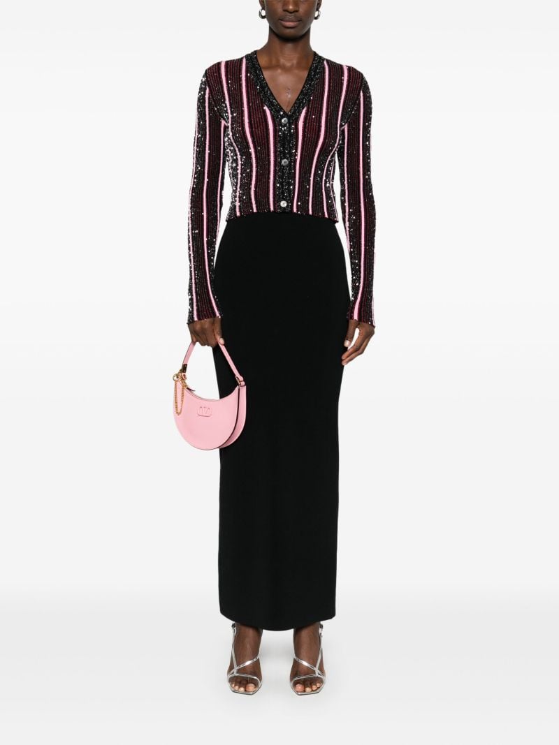 Sequinned Ribbed Cardigan