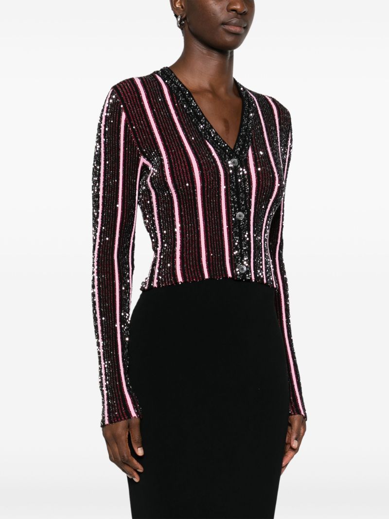 Sequinned Ribbed Cardigan