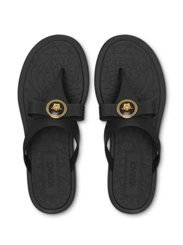 Black Gianni Ribbon Sandals