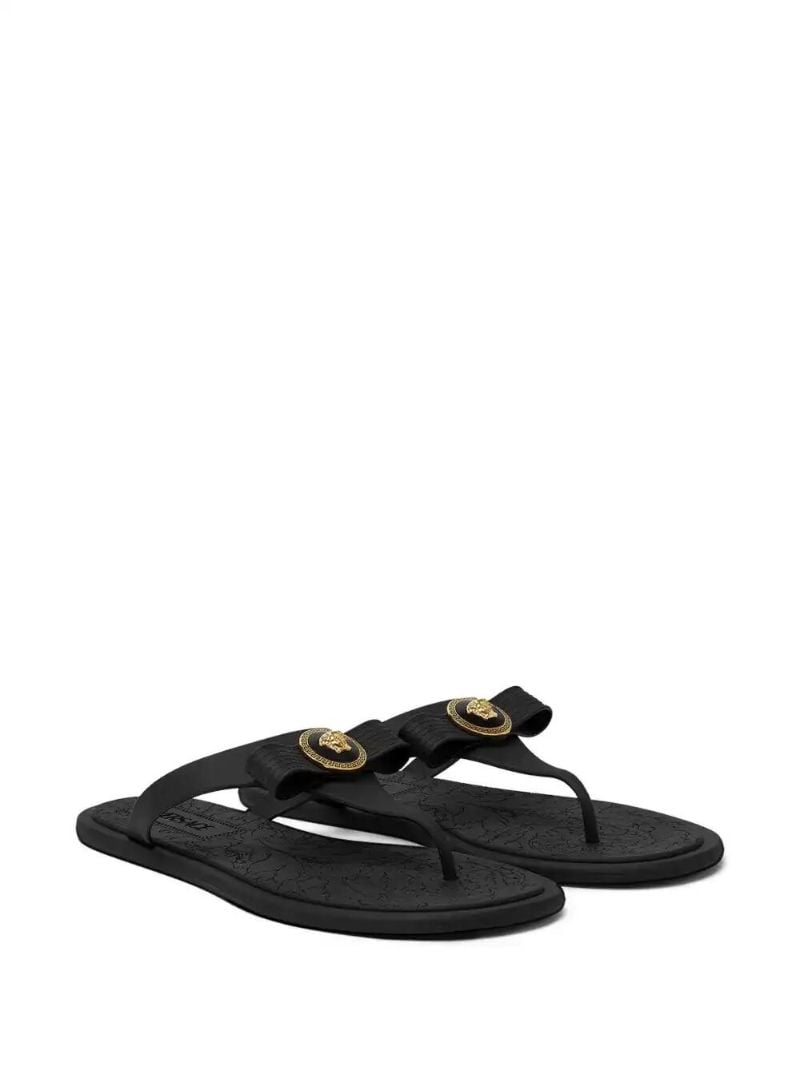 Black Gianni Ribbon Sandals
