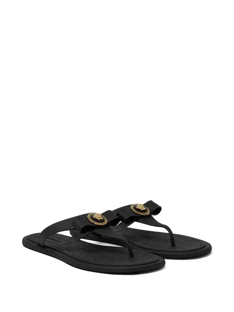 Black Gianni Ribbon Sandals
