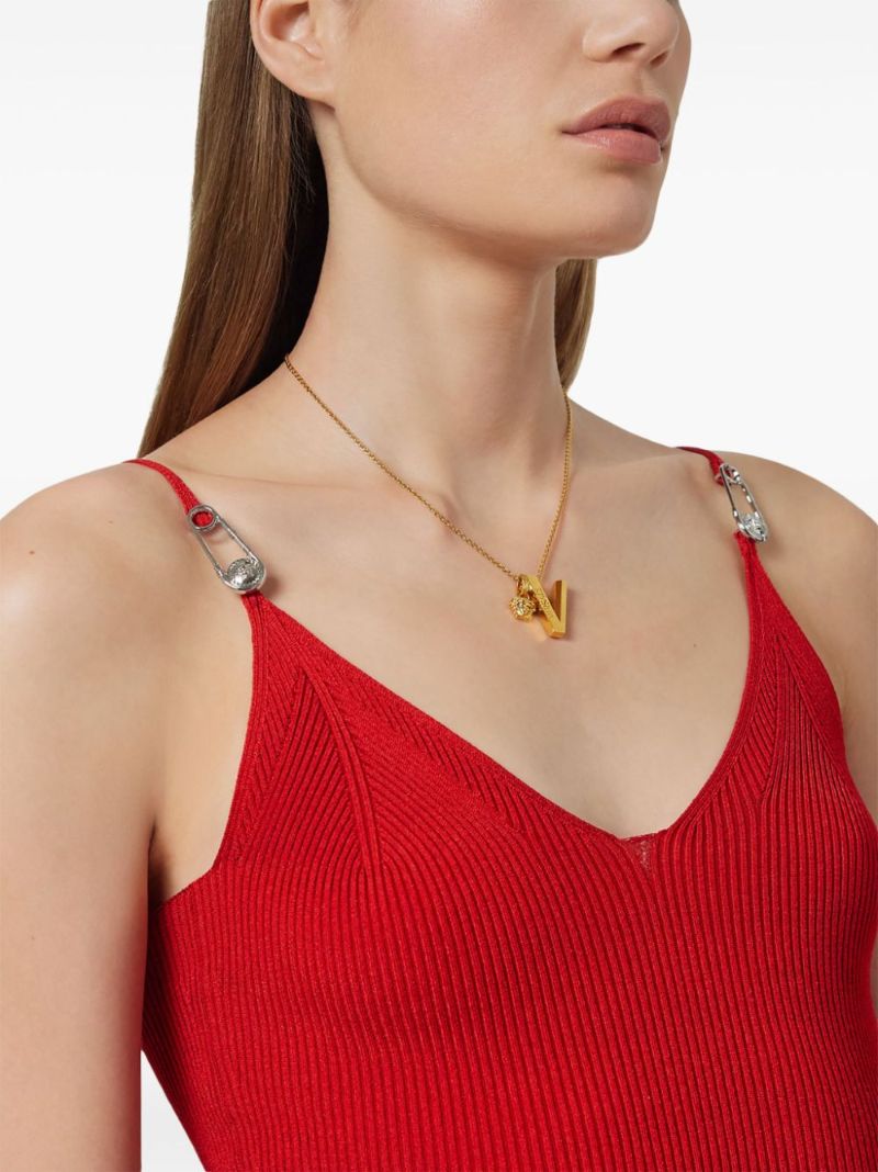 Safety Pin Suspender Midi Dress