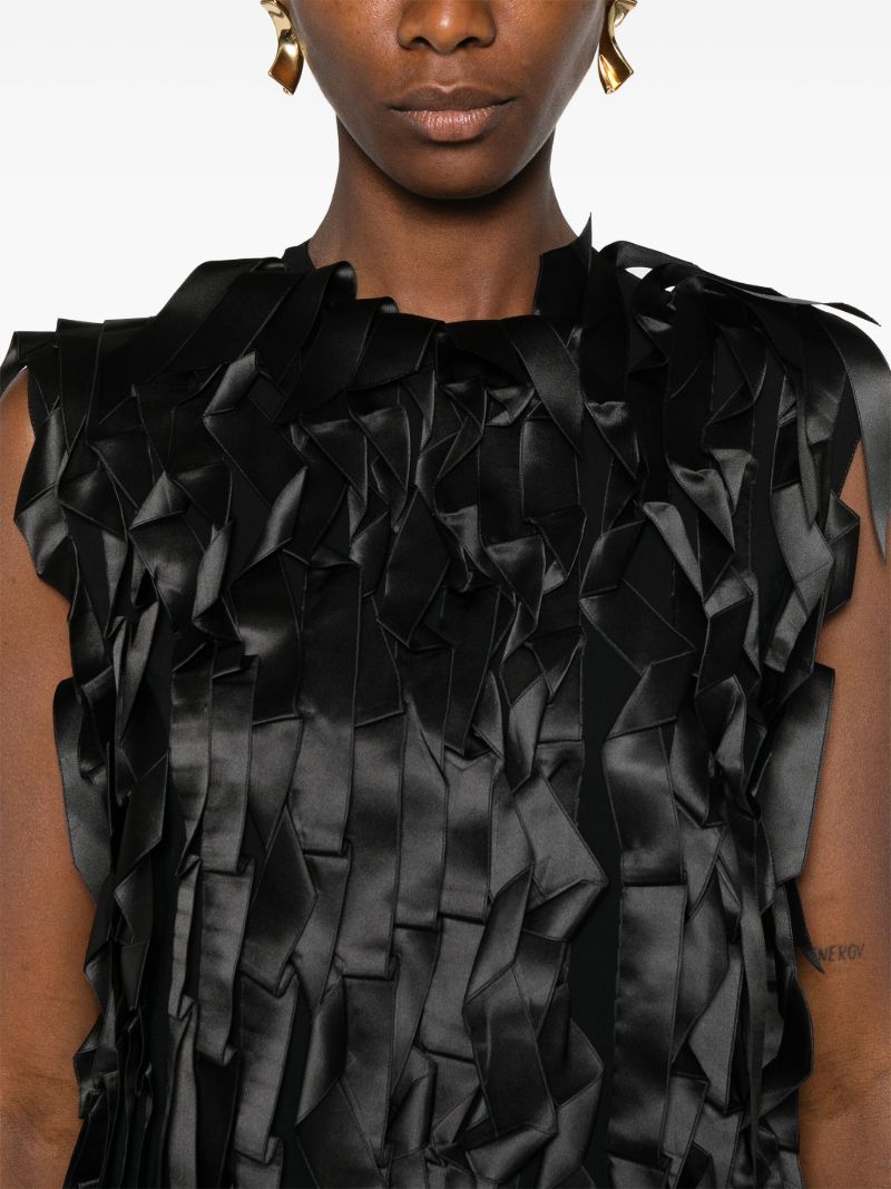 Black Ribbon-appliquÃ_x0083_Â© Dress