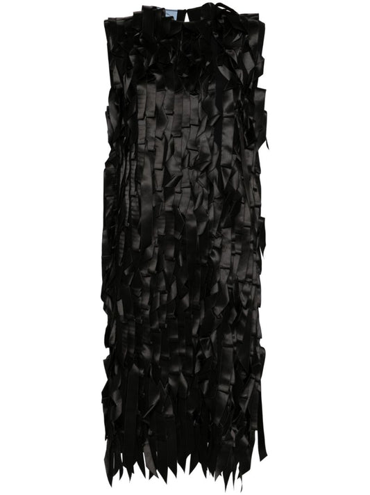 Black Ribbon-appliquÃ_x0083_Â© Dress
