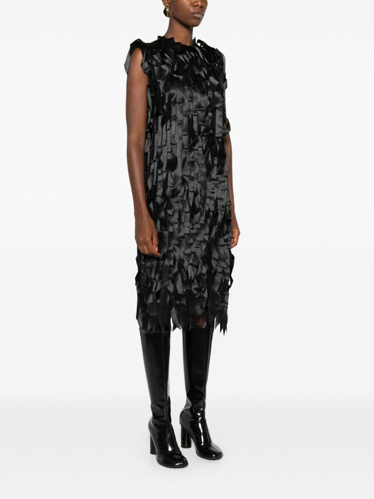 Black Ribbon-appliquÃ_x0083_Â© Dress