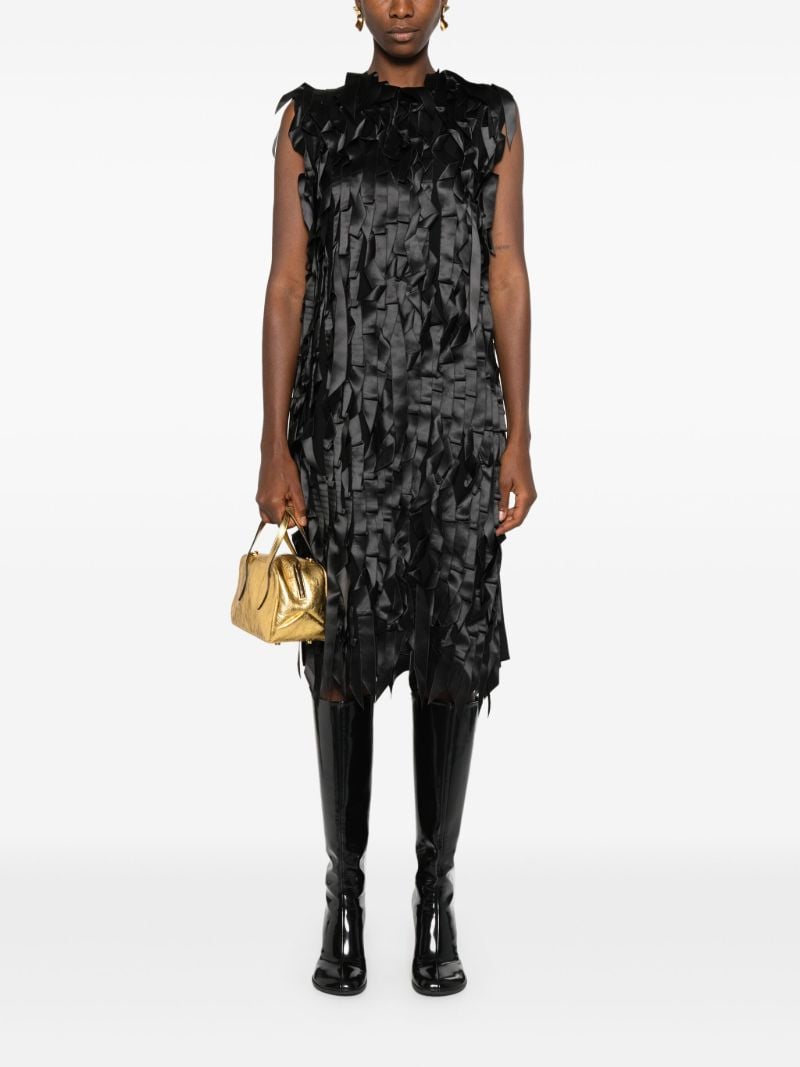 Black Ribbon-appliquÃ_x0083_Â© Dress