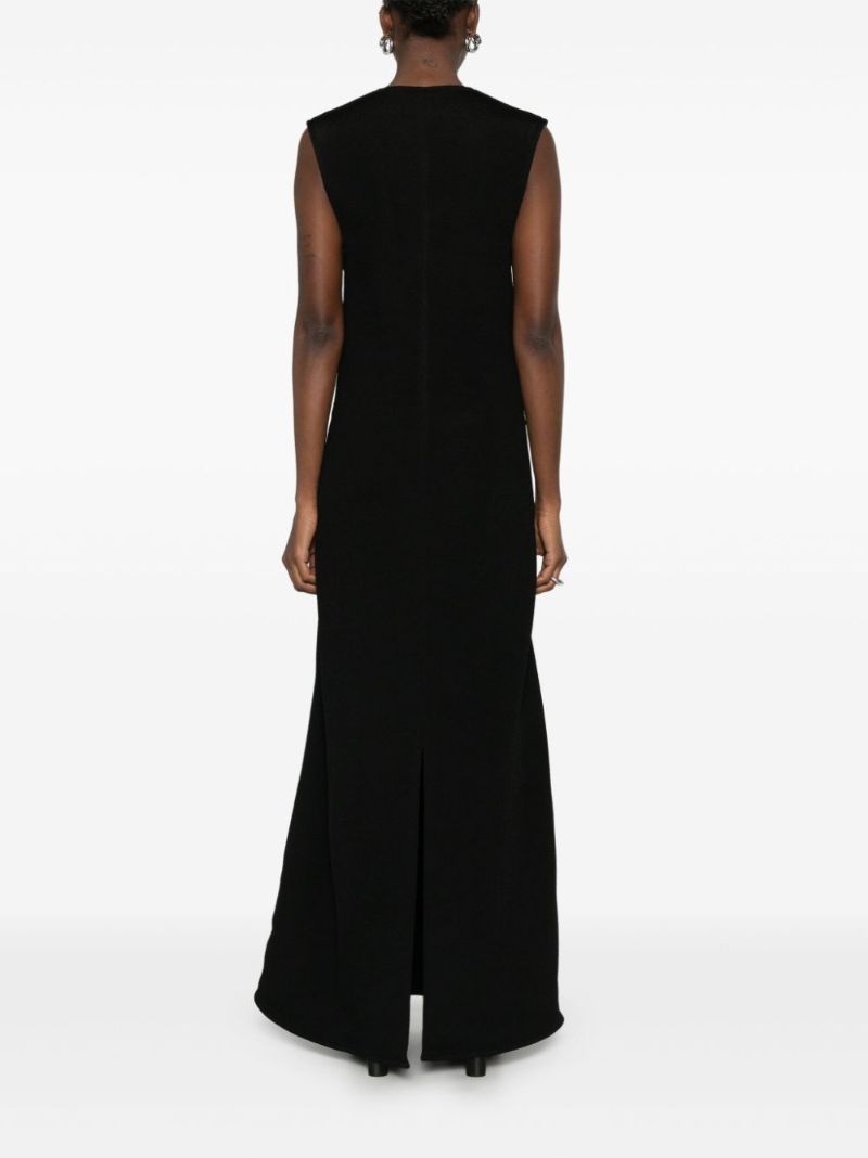 Fringed-mesh Maxi Dress