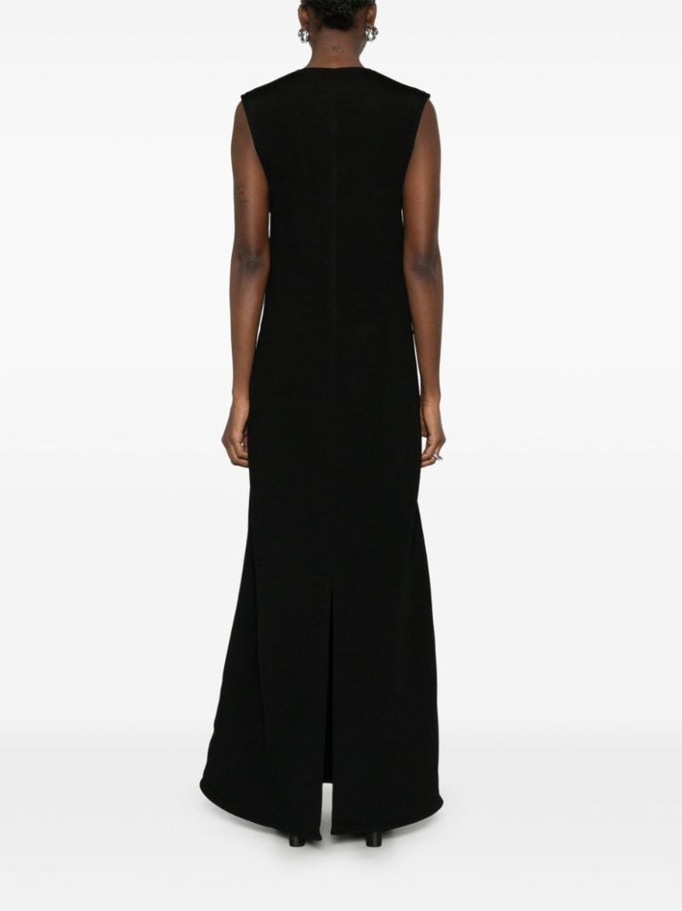 Fringed-mesh Maxi Dress