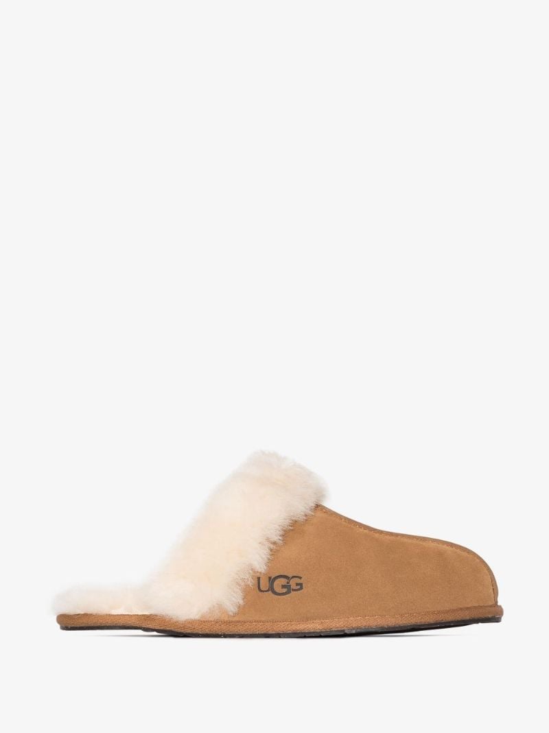 Brown Scuffette Ii Suede Slippers