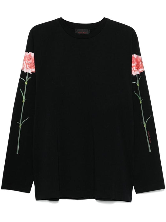 Carnation-print T-shirt