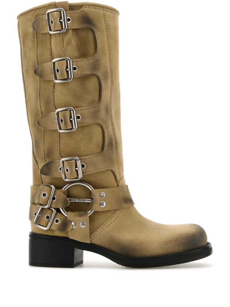 Brown Buckled Boots