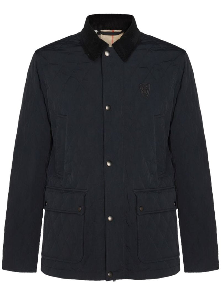 Logo-embroidered Quilted Jacket