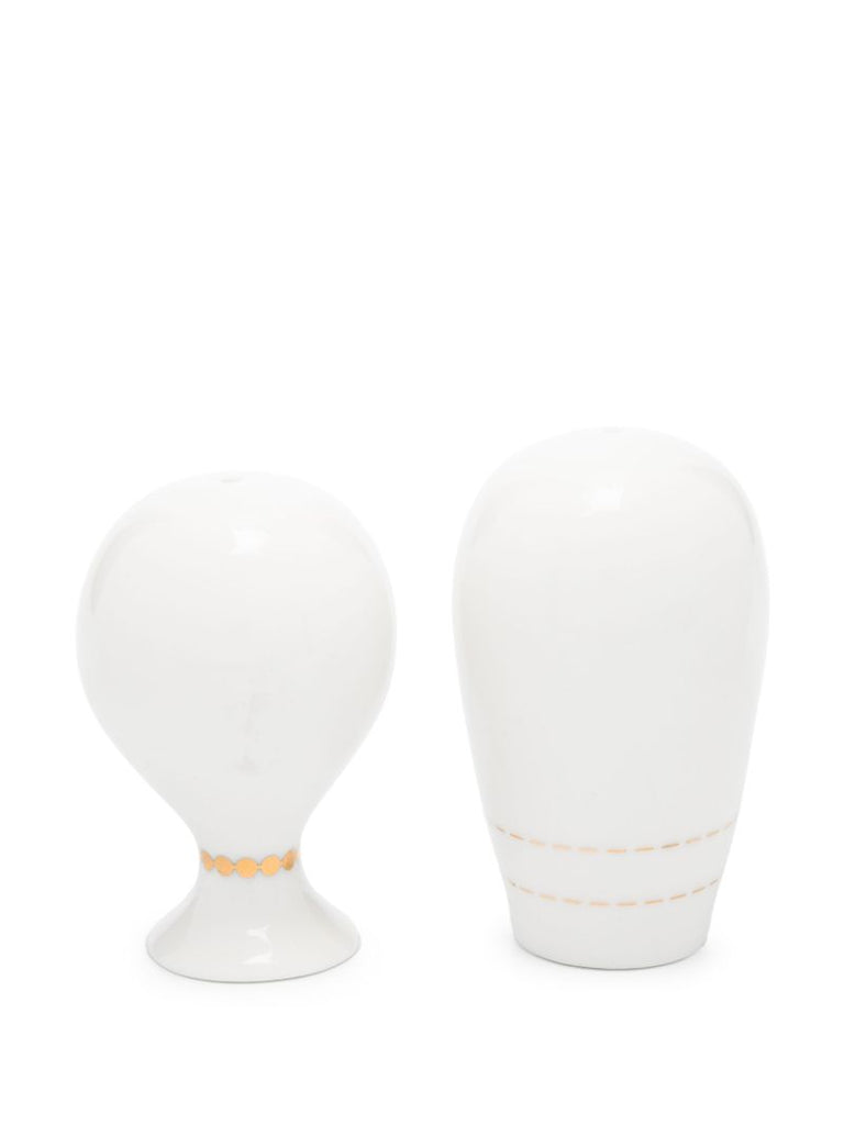 Gilded Mr. & Mrs. Muse Shakers (set of Two)