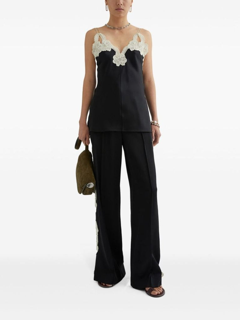 Floral-embroidered Top