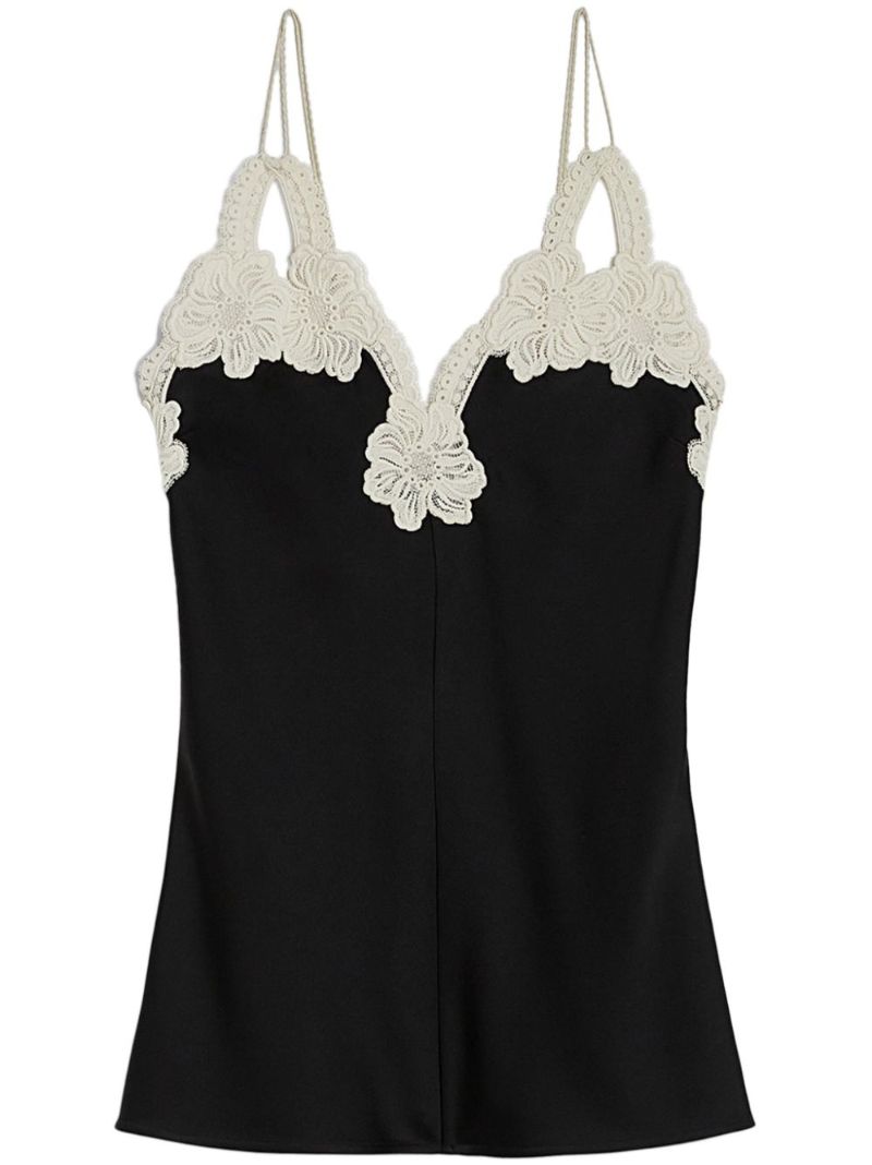 Floral-embroidered Top