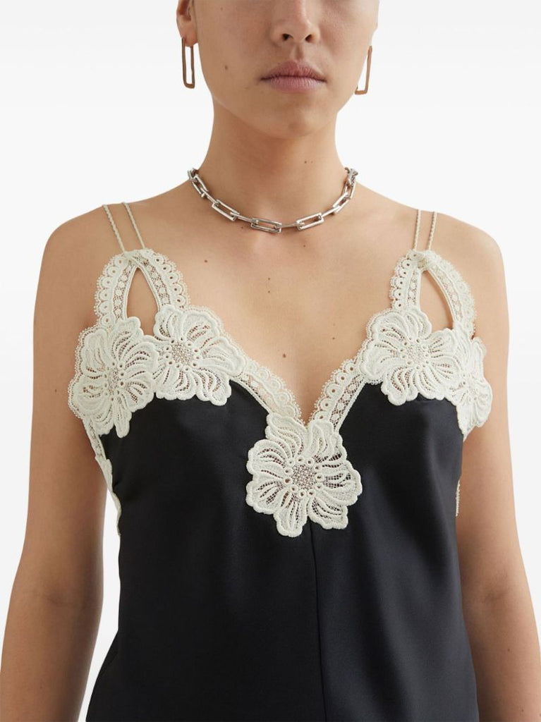 Floral-embroidered Top