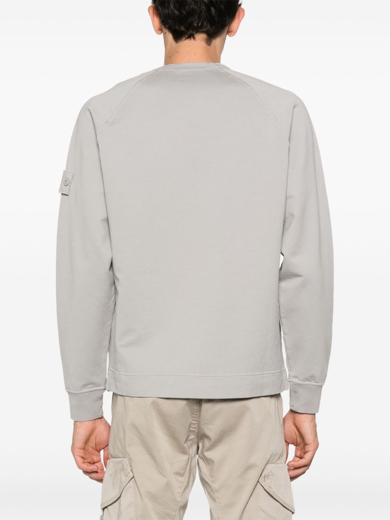 Grey Compass-patch Sweatshirt