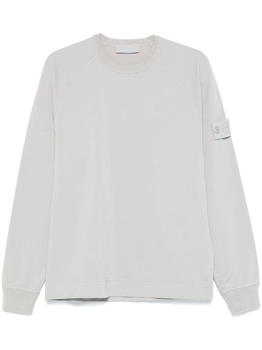 Grey Compass-patch Sweatshirt