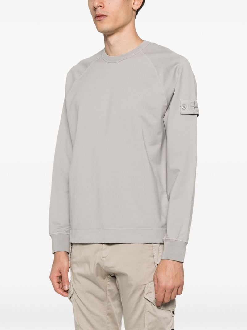 Grey Compass-patch Sweatshirt