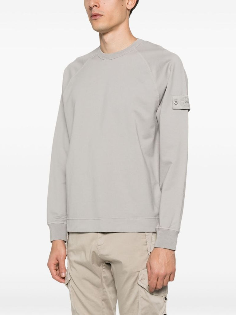 Grey Compass-patch Sweatshirt