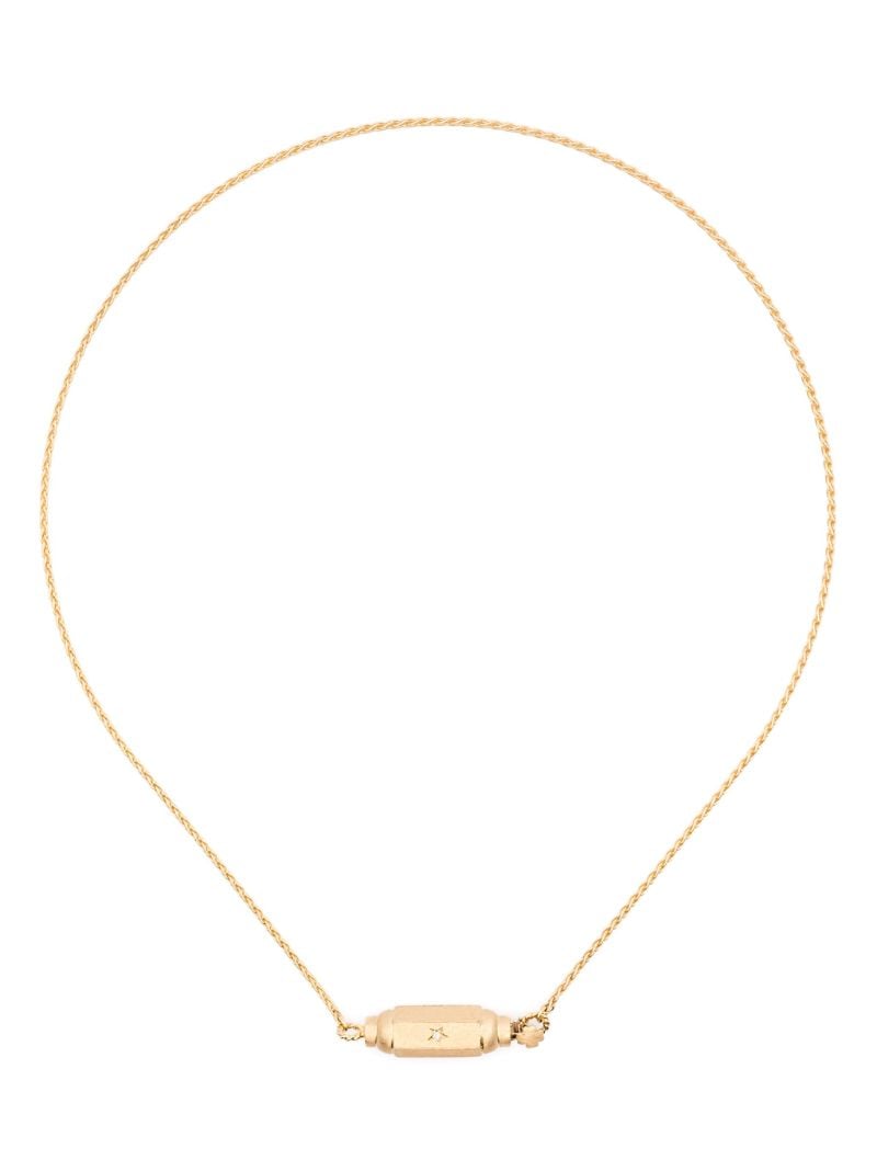 18k Yellow Gold Micro Coco Diamond Necklace