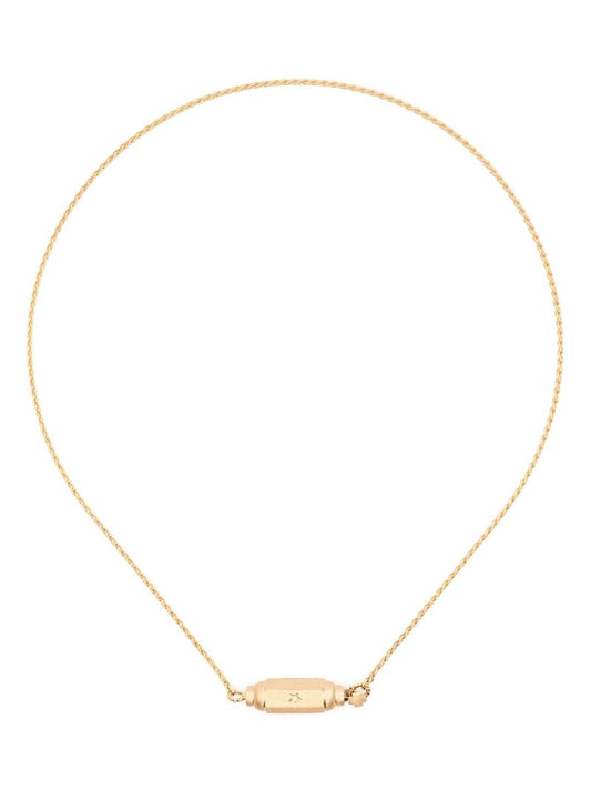 18k Yellow Gold Micro Coco Diamond Necklace