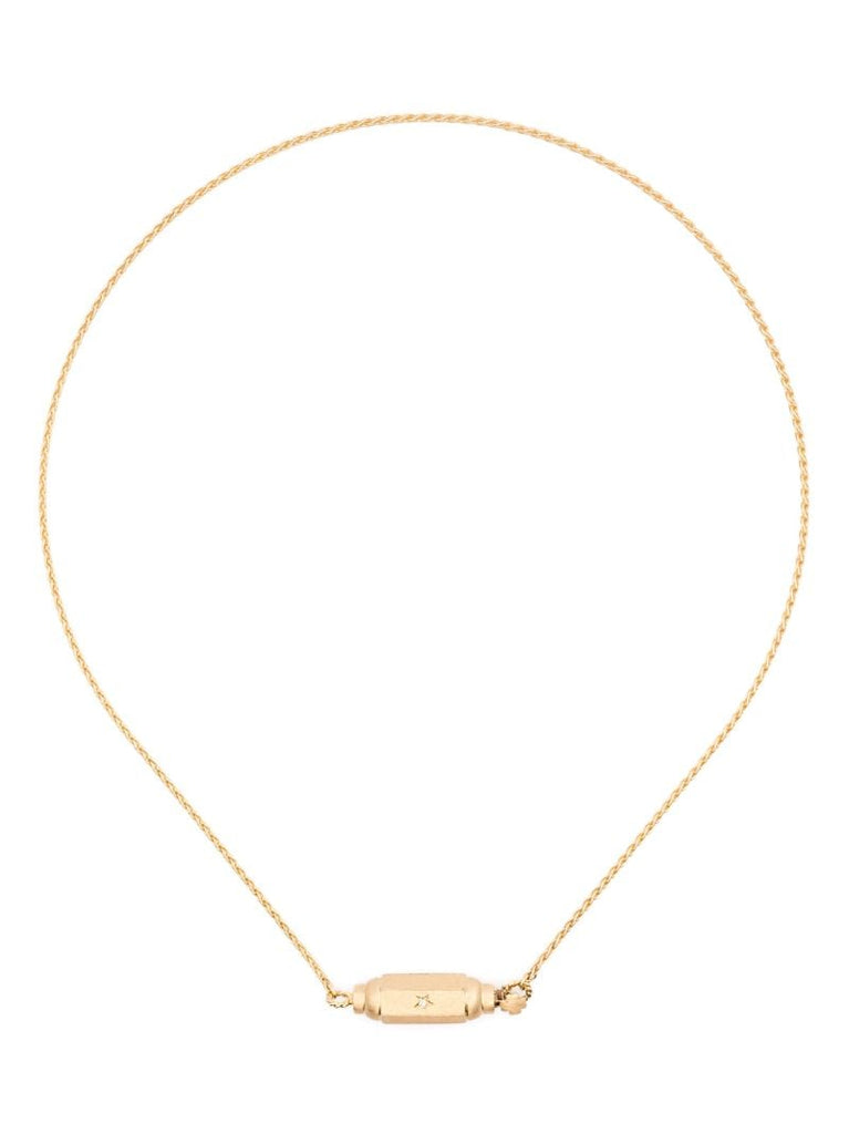18k Yellow Gold Micro Coco Diamond Necklace