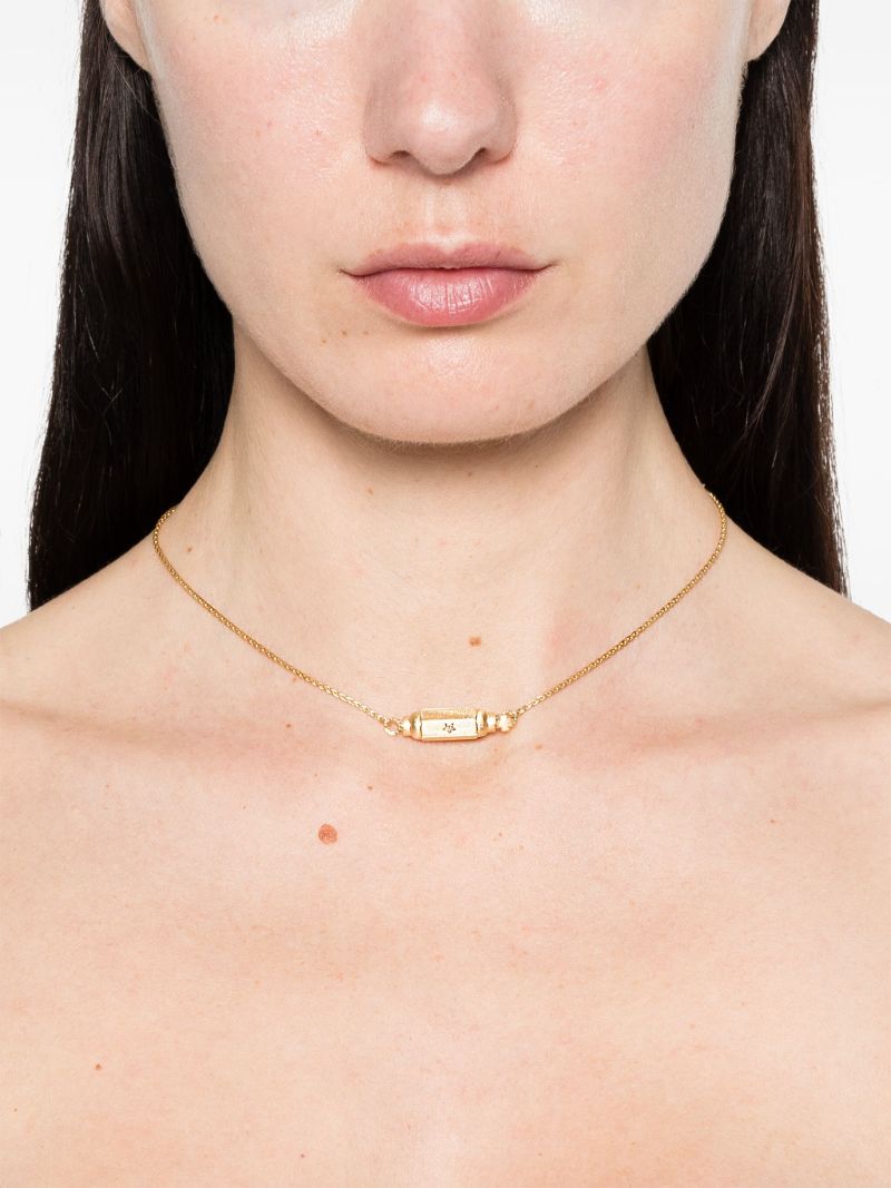 18k Yellow Gold Micro Coco Diamond Necklace