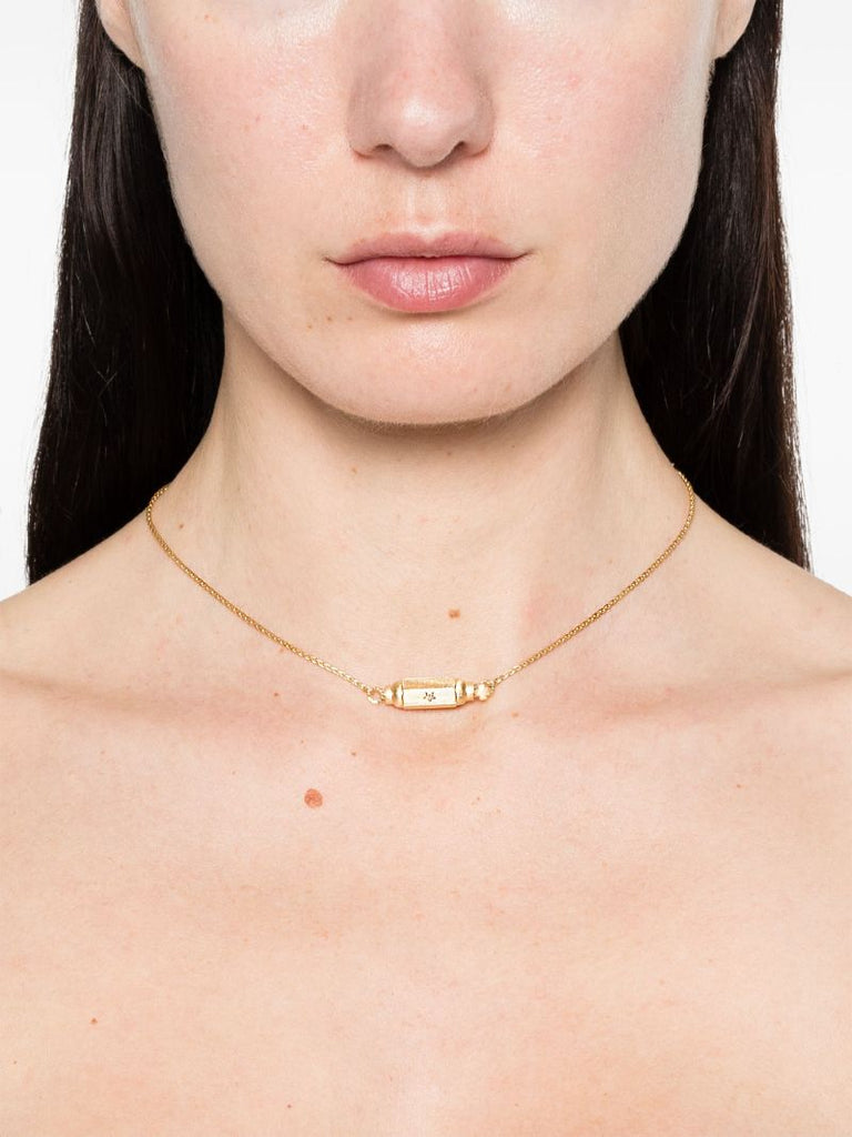 18k Yellow Gold Micro Coco Diamond Necklace