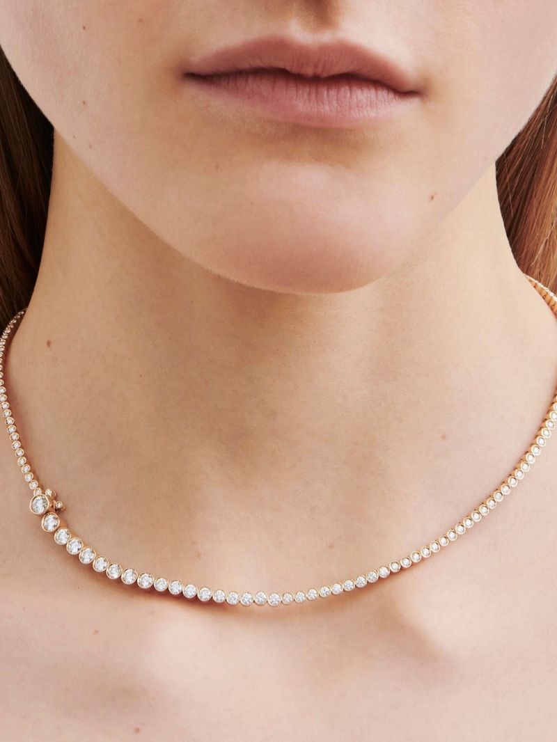 18kt Yellow Gold Diamond Necklace