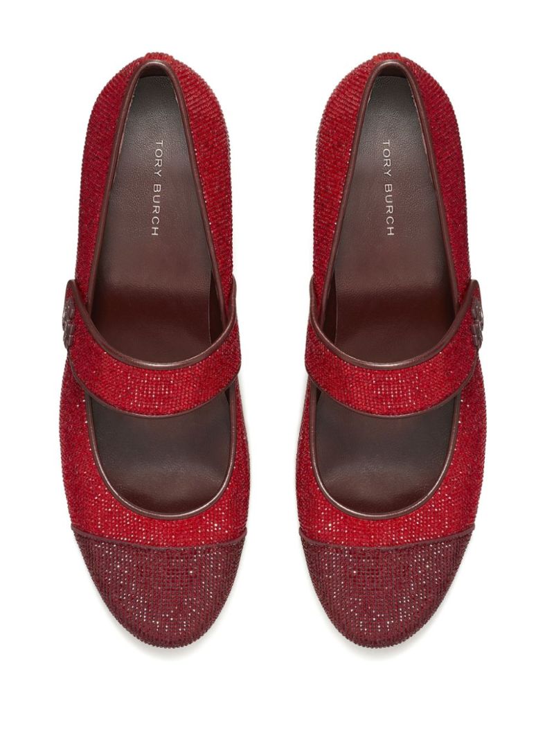 Red Mary Jane Ballet Flats